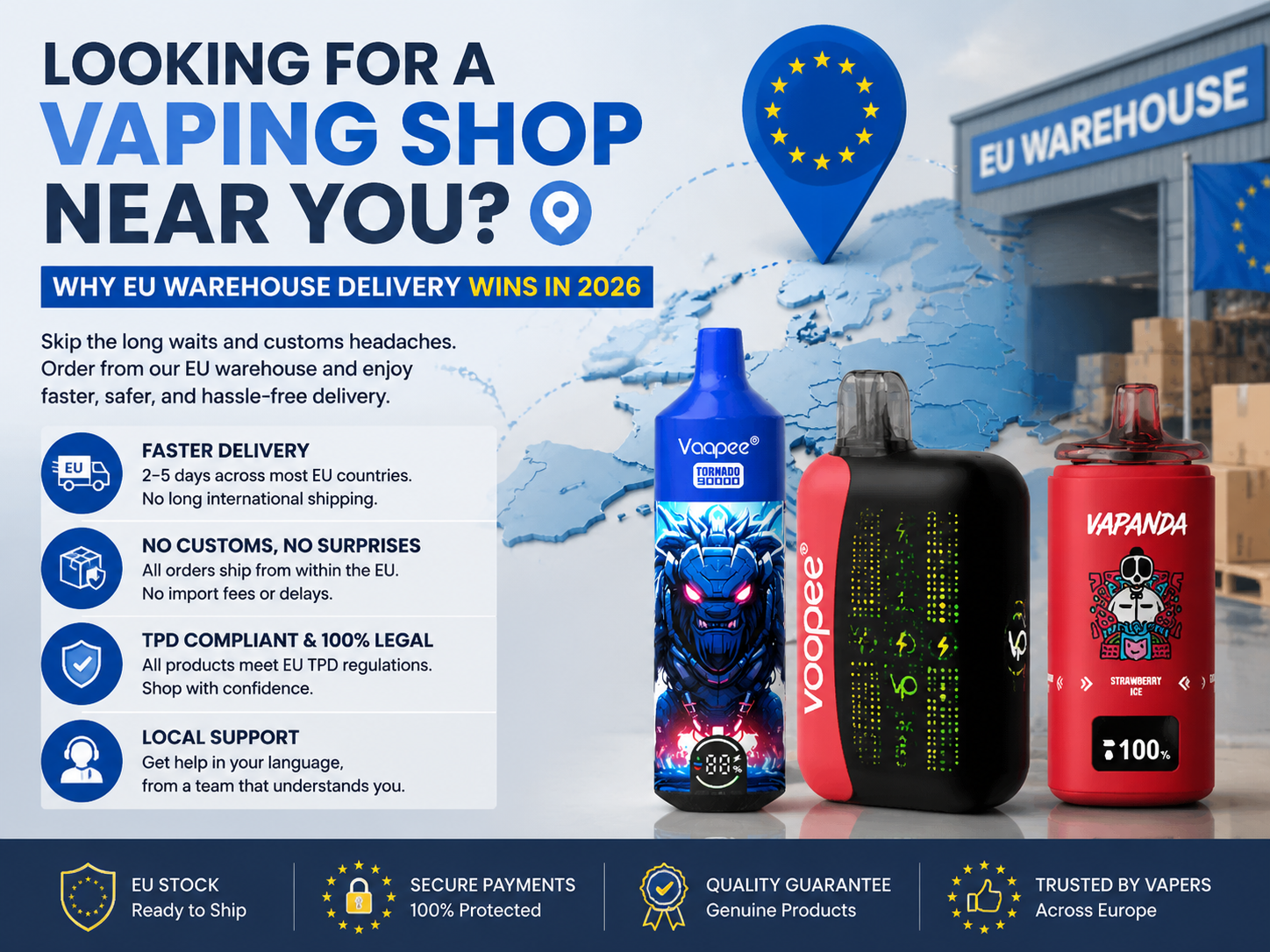 Looking for a Vaping Shop Near You? Why EU Warehouse Shipping Wins in 2026
