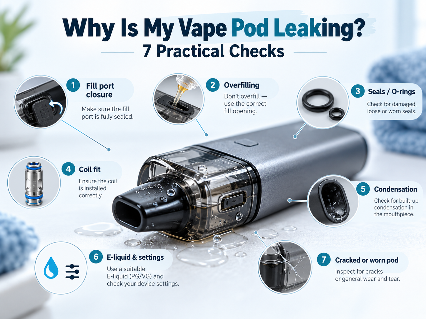 Why Is My Vape Pod Leaking? 7 Practical Checks